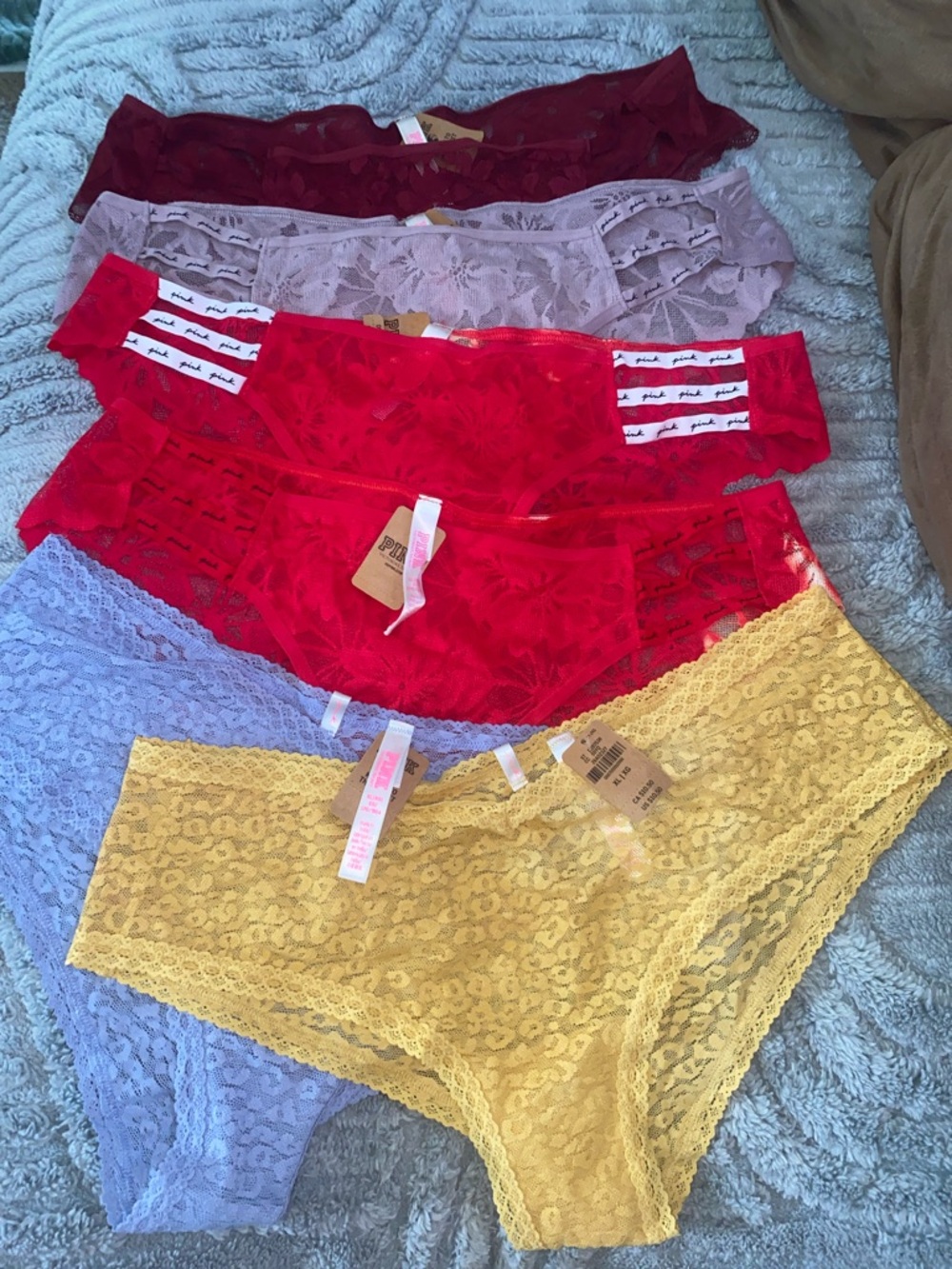 Women’s Lace Bikini Panties - Multicolor, size XL